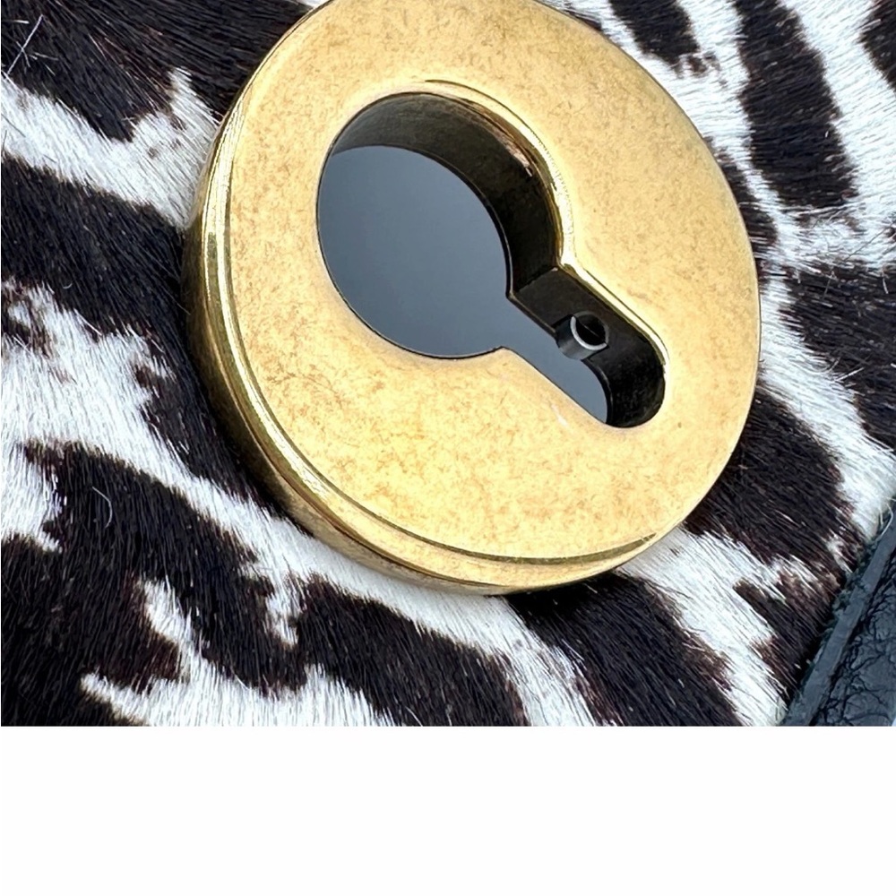 RARE! Yves Saint Laurent animal Print Pony Hair bag - Picture 9 of 14